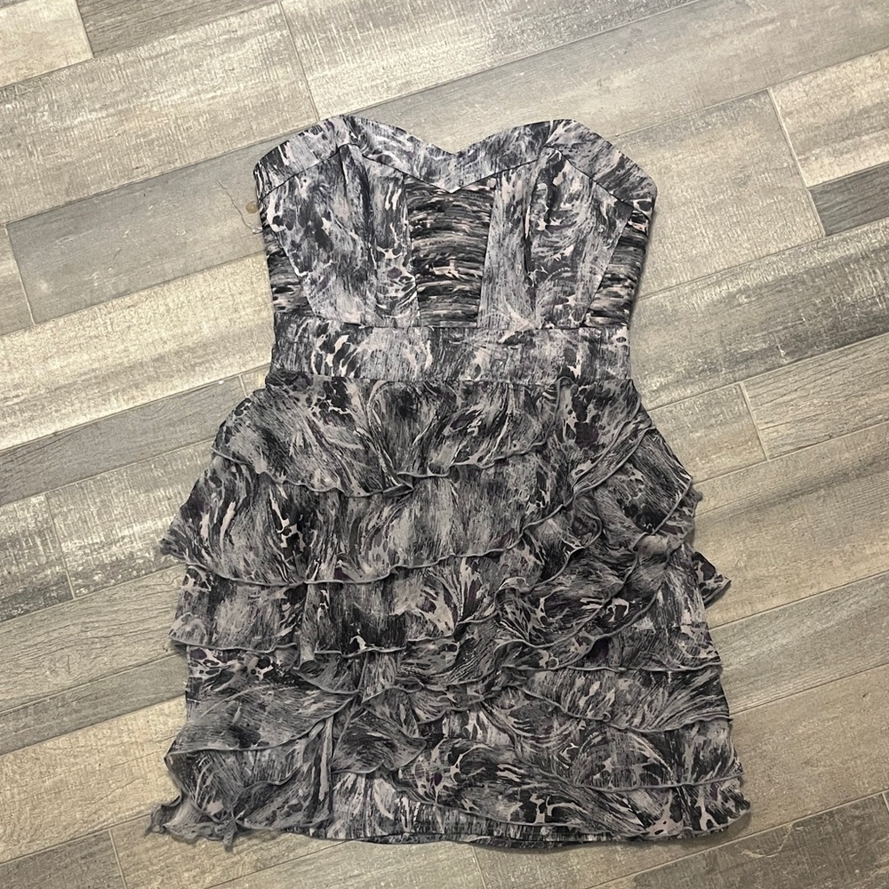 Guess Strapless Dress in Black and Gray
